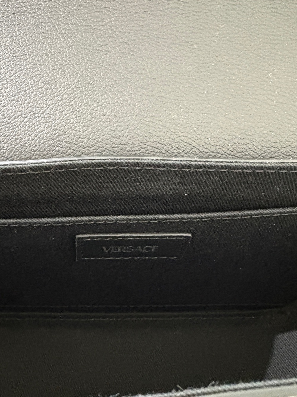 Versace Medusa Black Leather Crossbody Bag with Medallion Accent new - Picture 7 of 12